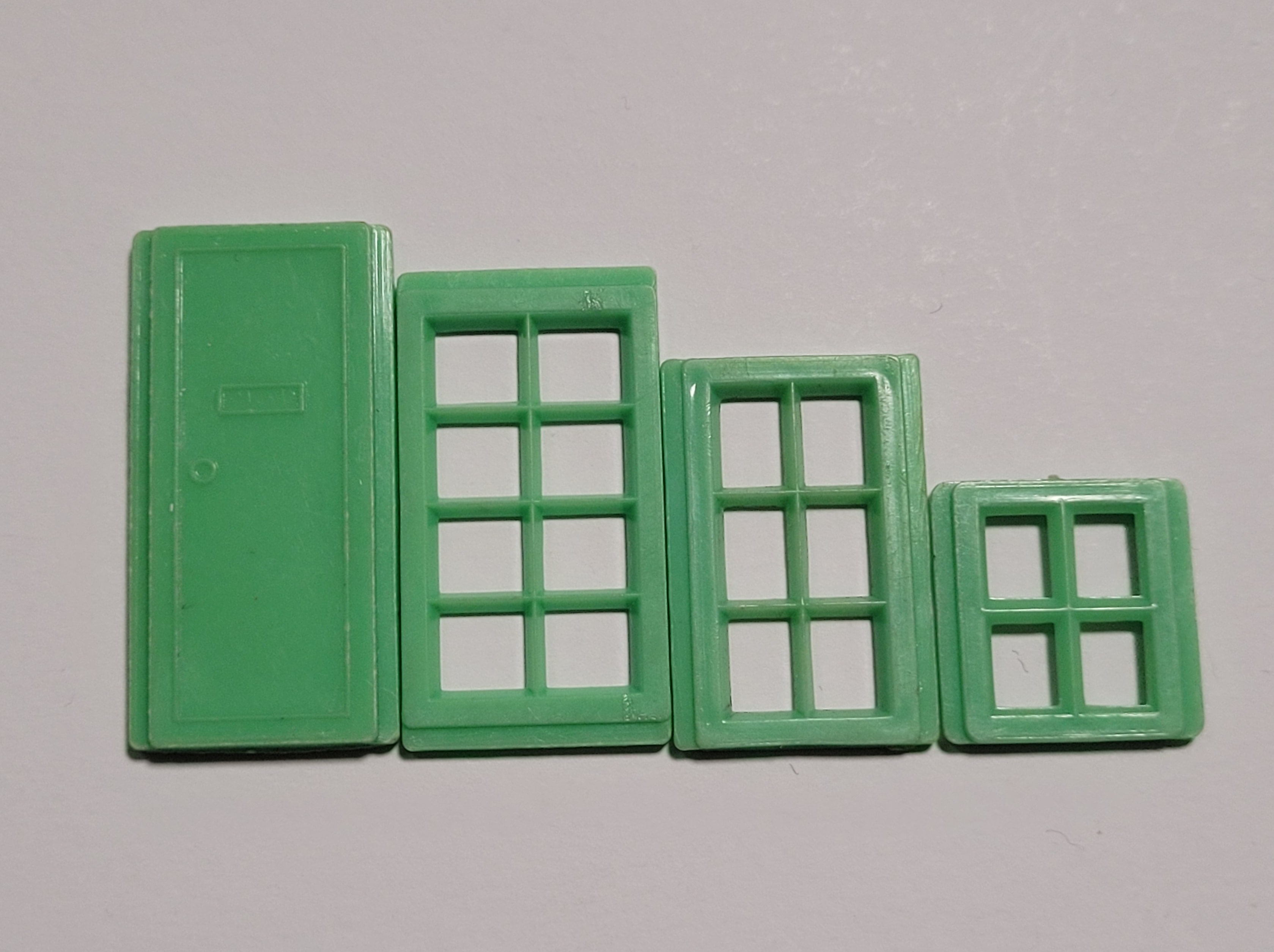 Light green Norwegian ABB LEGO windows and door